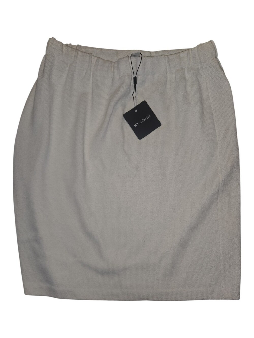 NWT St. John White Wool Blend Pencil Skirt Size M